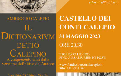 Speciale Maggio 2023 – Il Calepino – Serata con lo studioso Giulio Orazio Bravi